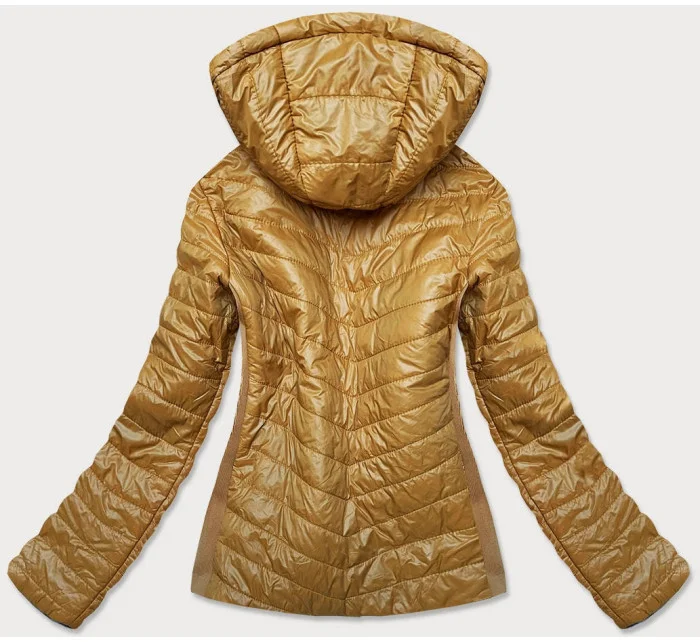 Žlutá prošívaná oboustranná dámská bunda (RQW-6844) Žlutá prošívaná oboustranná dámská bunda (RQW-6844)