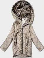 Dámská lehká prošívaná bunda s kapucí Goodlookin beige (B8588-12)