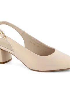 Sergio Leone W SK439A béžové perleťové plné elegantní sandály