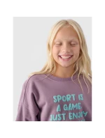 Dívčí mikina bez kapuce 4F Junior 4FJWAW24TSWSF1214-51S