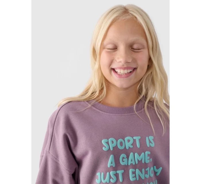 Dívčí mikina bez kapuce 4F Junior 4FJWAW24TSWSF1214-51S