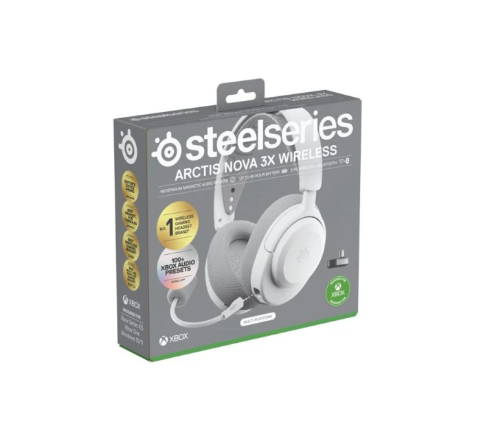 Bezdrátová sluchátka Steelseries Arctis Nova 3X pro Xbox, bílá Bezdrátová sluchátka Steelseries Arctis Nova 3X pro Xbox, bílá