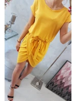 Šaty s obálkovým spodním dílem v hořčicové barvě Šaty s obálkovým spodním dílem v hořčicové barvě