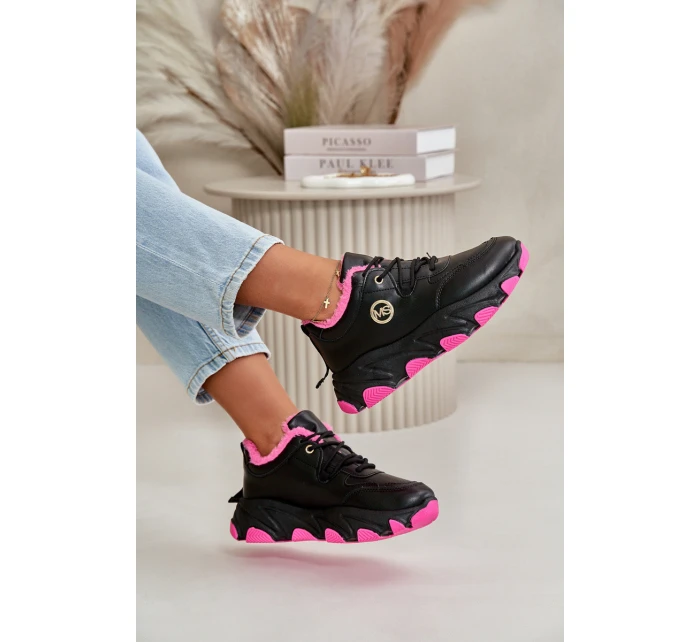 Zateplené Dámské Sportovní Boty Na Na Platformě Černé model 21668455 - Boto Zateplené Dámské Sportovní Boty Na Na Platformě Černé model 21668455 - Boto