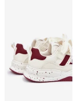 Dětské Tenisky Na Platformě Bežovo-Červené Grellio