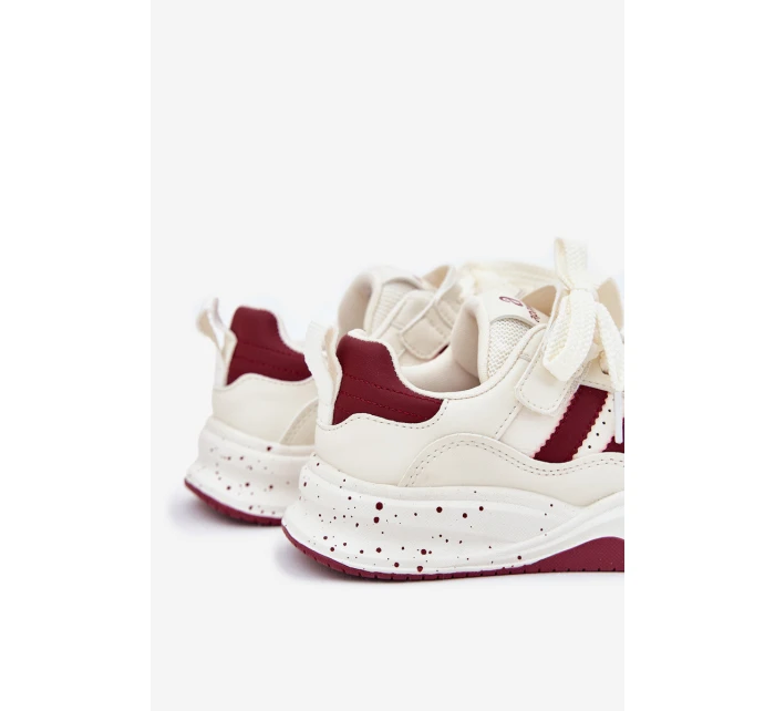 Dětské Tenisky Na Platformě Bežovo-Červené Grellio