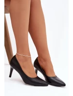 Kožené lodičky model 21821724 Černé - SERGIO LEONE Kožené lodičky model 21821724 Černé - SERGIO LEONE