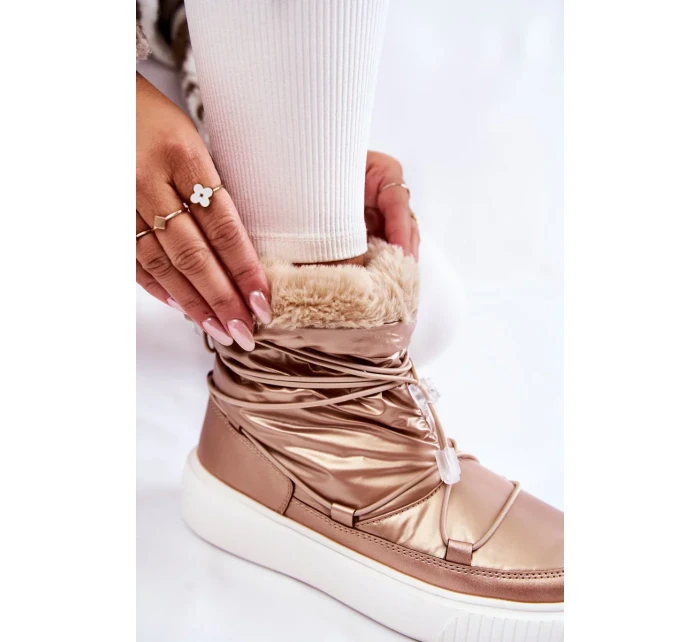 Dámské zateplené sněhule Big Star KK274194 Béžove Dámské zateplené sněhule Big Star KK274194 Béžove