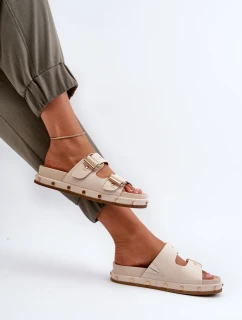 Dámské pantofle na platformě Big Star Béžová