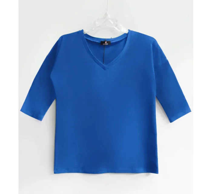 Hladká dámská halenka s výstřihem ve tvaru písmene "V" Hladká dámská halenka s výstřihem ve tvaru písmene "V"