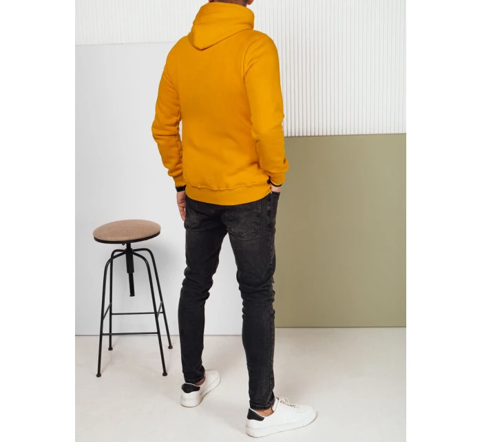 Pánská mikina s kapucí žlutá FashionStreet BX5684 Pánská mikina s kapucí žlutá FashionStreet BX5684