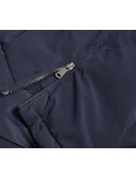 Tmavě modrá dámská zimní bunda parka (CAN-588) Tmavě modrá dámská zimní bunda parka (CAN-588)