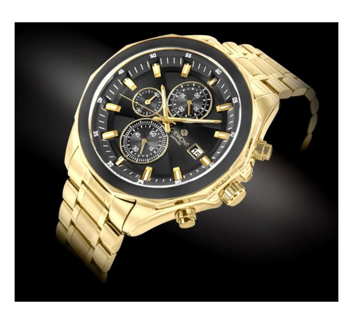 Pánské hodinky Giewont Chronograph Sapphire Gold Black GW7290-B4 Pánské hodinky Giewont Chronograph Sapphire Gold Black GW7290-B4
