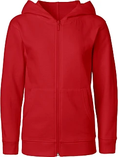 Neutral O 13301 Dětská mikina s kapucí z bio bavlny 77.1331 red