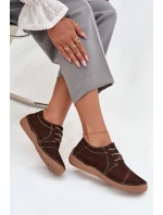 Kožené dámské polobotky s prošitím Artiker 57C2114 hnědé