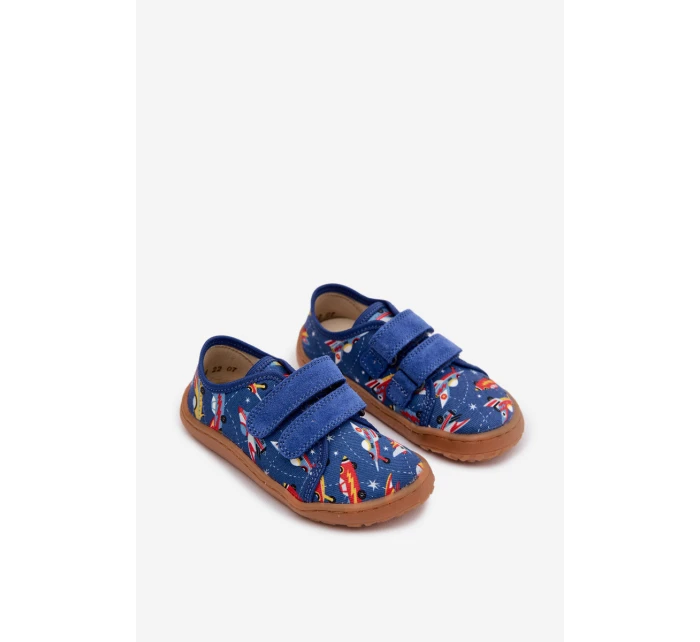 Dětské bačkůrky Barefoot Vesmírná loď Froddo Canvas G1700440-5 Modré Dětské bačkůrky Barefoot Vesmírná loď Froddo Canvas G1700440-5 Modré