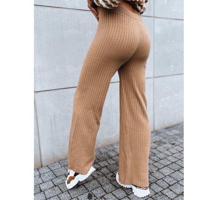 MOSSYMOOD dámské široké kalhoty, camel, Dstreet UY1690