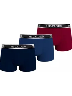 Pánské boxerky 3Pack UM0UM03185 0SX tm.modré/modré/vínové - Tommy Hilfiger