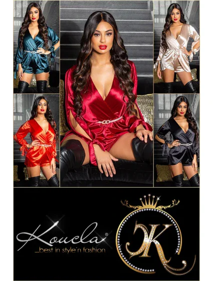 Sexy kombinéza model 21142528 Satin Look - Koucla Sexy kombinéza model 21142528 Satin Look - Koucla