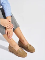 Praktické hnědé mokasíny dámské platforma Praktické hnědé mokasíny dámské platforma