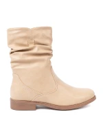 Pohodlné kotníčkové boty dámské hnědé na plochém podpatku Pohodlné kotníčkové boty dámské hnědé na plochém podpatku