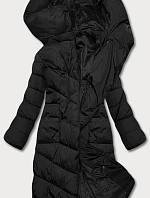 Dámská dlouhá zimní bunda černá (2m-033)