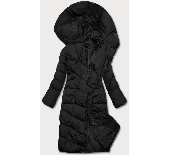 DŁUGA ZIMOWA KURTKA DAMSKA CZARNA model 21244899 - LHD