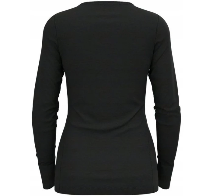 BL TOP model 21469076 neck l/s MERINO 200 dámské tričko velikost M Black - ODLO
