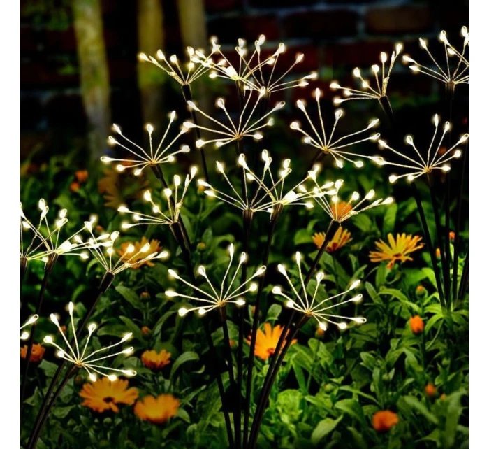 SOLÁRNÍ LUCERNA DMYCHADLO STROM OHŇOSTROJE 72CM 60 VEDL