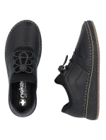 Černé dámské kožené polobotky model 21960277 - Rieker Černé dámské kožené polobotky model 21960277 - Rieker