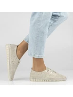 béžové kožené polobotky s podrážkou model 22097355 - FILIPPO béžové kožené polobotky s podrážkou model 22097355 - FILIPPO