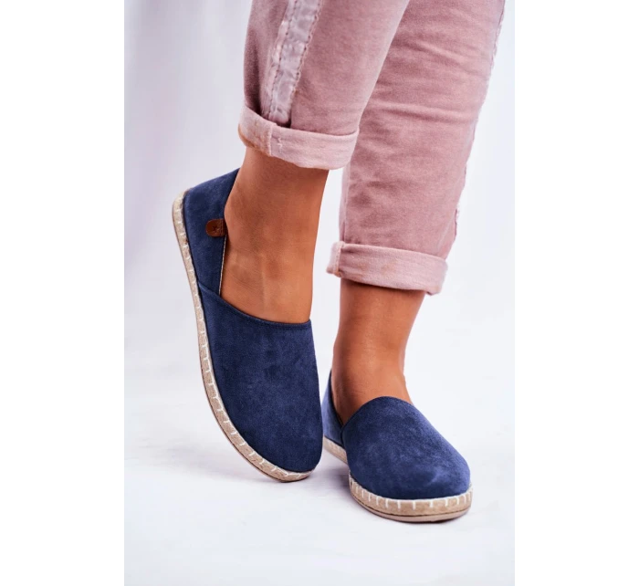 Dámské sametové espadrilky tmavě modré model 21535316 - Boto