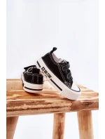 Dětské látkové tenisky se suchým zipem BIG STAR model 21594926 Černý a bílý - Big Star Shoes