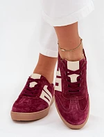 Dámské semišové sneakersy Vinceza 79557 bordové