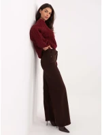 Spodnie jeans SP  ciemny brązowy model 21776455 - FPrice