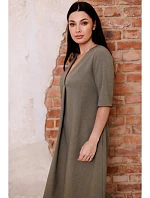 Dámské šaty B280 olivově zelené - BeWear