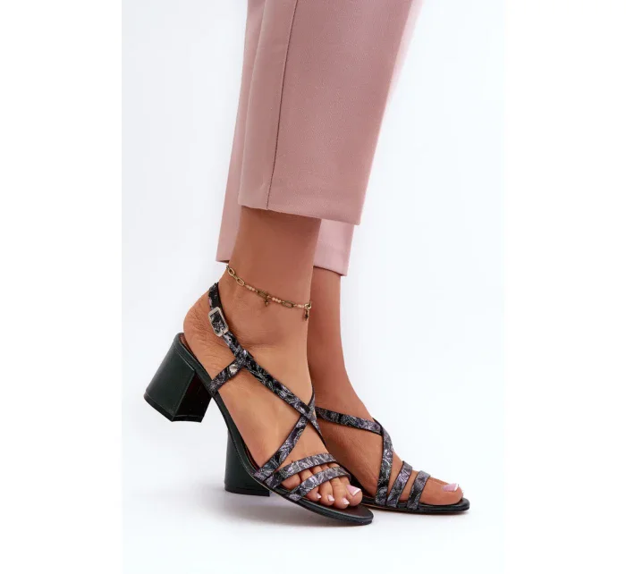 Sandály na podpatku model 198794 Step in style Sandály na podpatku model 198794 Step in style