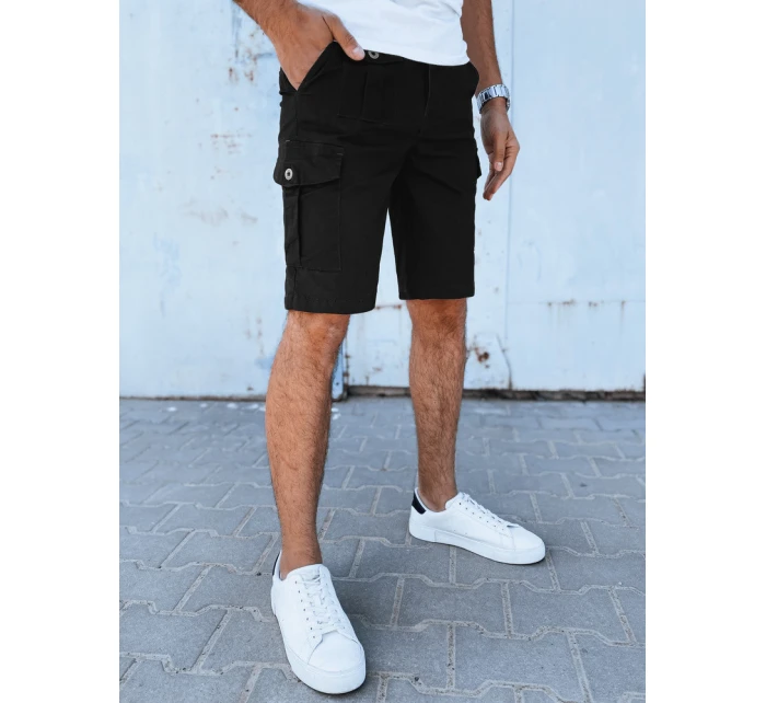 Pánské černé šortky FashionStreet SX2431 Pánské černé šortky FashionStreet SX2431