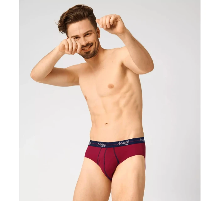 Pánské slipy Start Midi C2P box - BLUE - DARK COMBINATION - kombinace modré M008 - SLOGGI Pánské slipy Start Midi C2P box - BLUE - DARK COMBINATION - kombinace modré M008 - SLOGGI