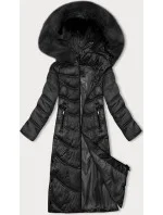 Černá dlouhá zimní bunda s kapucí model 21246761 - S'WEST