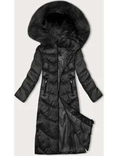 Černá dlouhá zimní bunda s kapucí model 21246761 - S'WEST