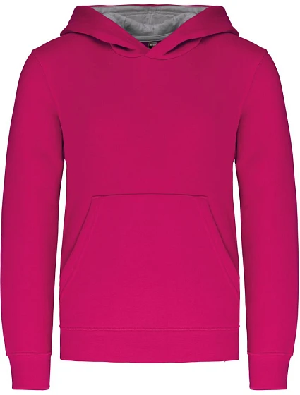 Kariban K 453 Dětská kontrastní mikina s kapucí 20.K453 fuchsia/fine grey Kariban K 453 Dětská kontrastní mikina s kapucí 20.K453 fuchsia/fine grey