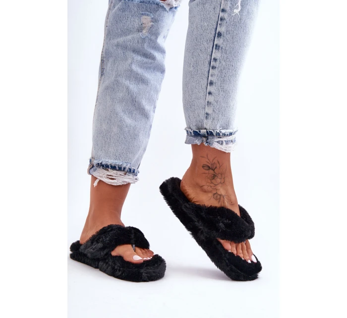 Dámské kožené pantofle Papcie černé Elma Dámské kožené pantofle Papcie černé Elma