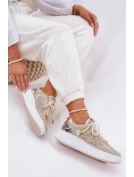 Dámské Sportovní Boty S Síťovinou A Hroty Béžové Ogalda Dámské Sportovní Boty S Síťovinou A Hroty Béžové Ogalda