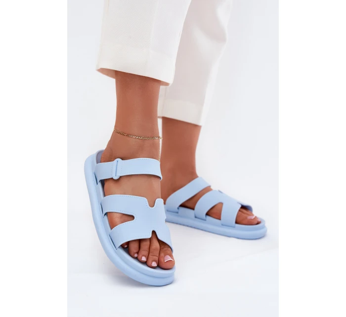 Dámské Gumové Pantofle S Páskem Modré Tavirae Dámské Gumové Pantofle S Páskem Modré Tavirae