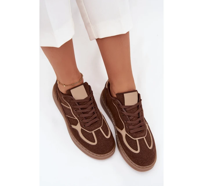 Nízké dámské tenisky hnědé Brenelle