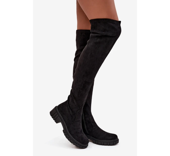 Dámské holínky přes koleno  Černé model 21713516 - S.Barski