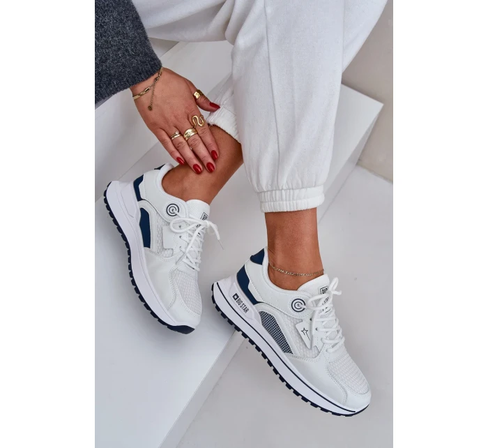 Dámské tenisky Big Star HI-POLY SYSTEM – bílá/námořnická modř