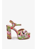 Sandály na podpatku model 214389 Step in style Sandály na podpatku model 214389 Step in style