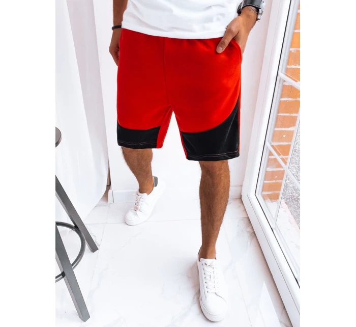 Pánské teplákové šortky červené Dstreet SX2247